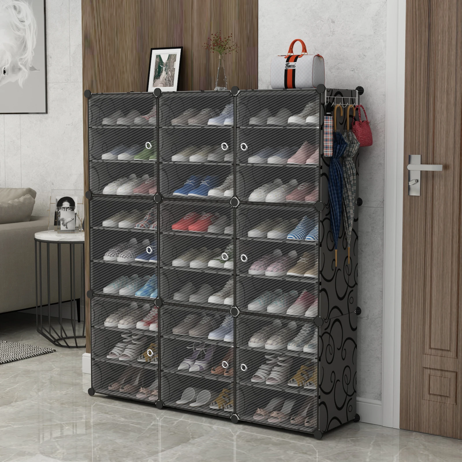 Organizer Outlet Clear Plastic Hanging Shoe Storage Storage