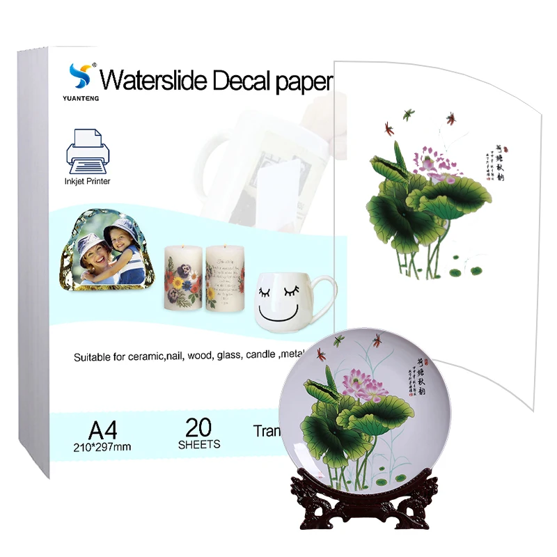 A4 Size Premium Clear Waterslide Decal Transfer Paper For Inkjet ...