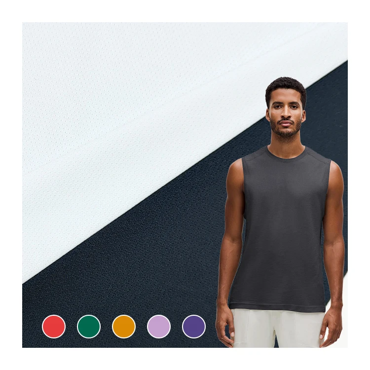 Aangepast ontwerp gebreid polyester sportkledingweefsel, fabrieksgroothandel stretch poly mesh voor kleding/
