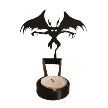 Tabletop Pumpkin Face Halloween Room Decor Desktop Tea Light Candle Stand Funny Shadow Stand Candle Holder