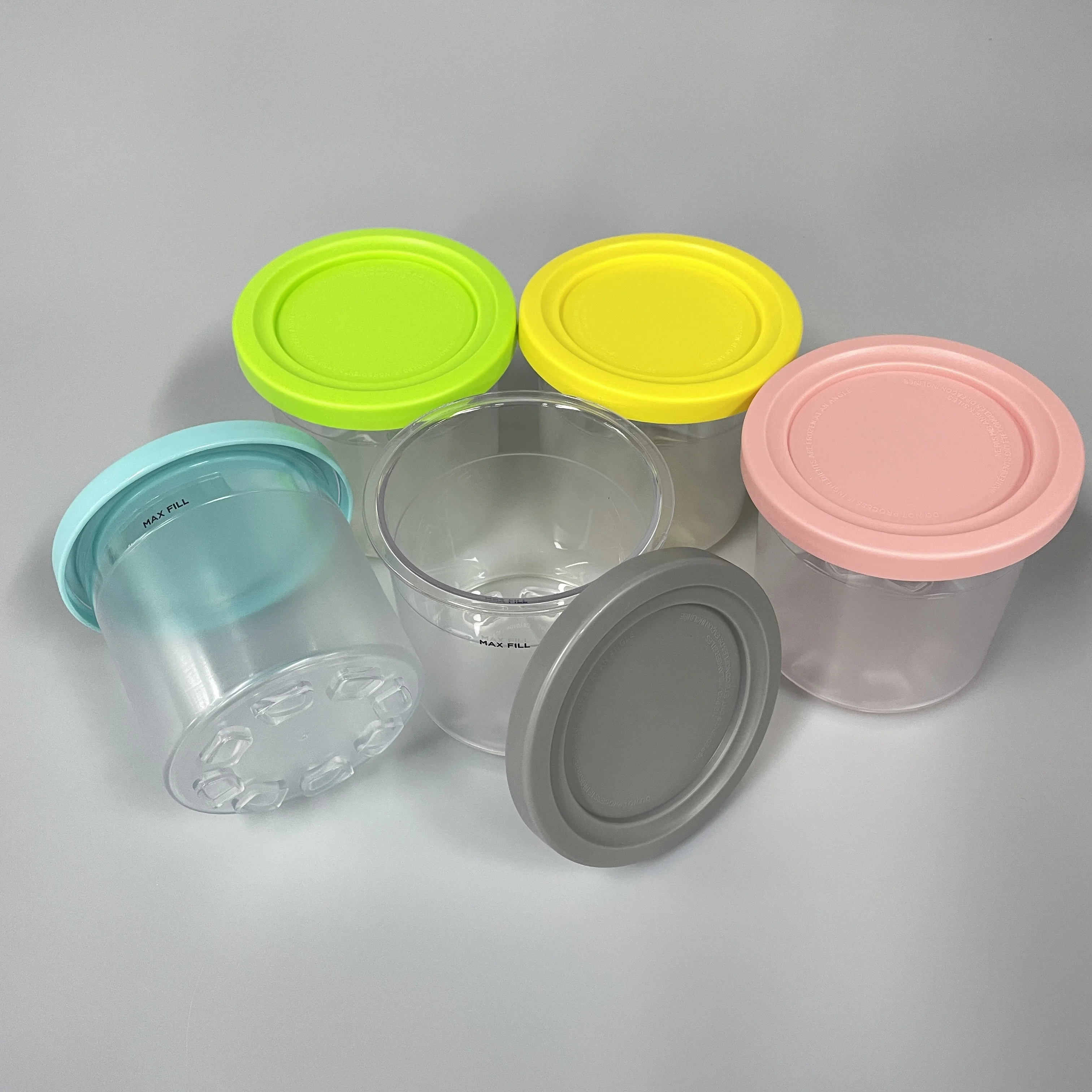 2 Pack Replacement Containers for Ninja Creami Pints and Lids, Reusable Ice  Cream Containers with Lids Creami Containers Compatible with NC301 NC300