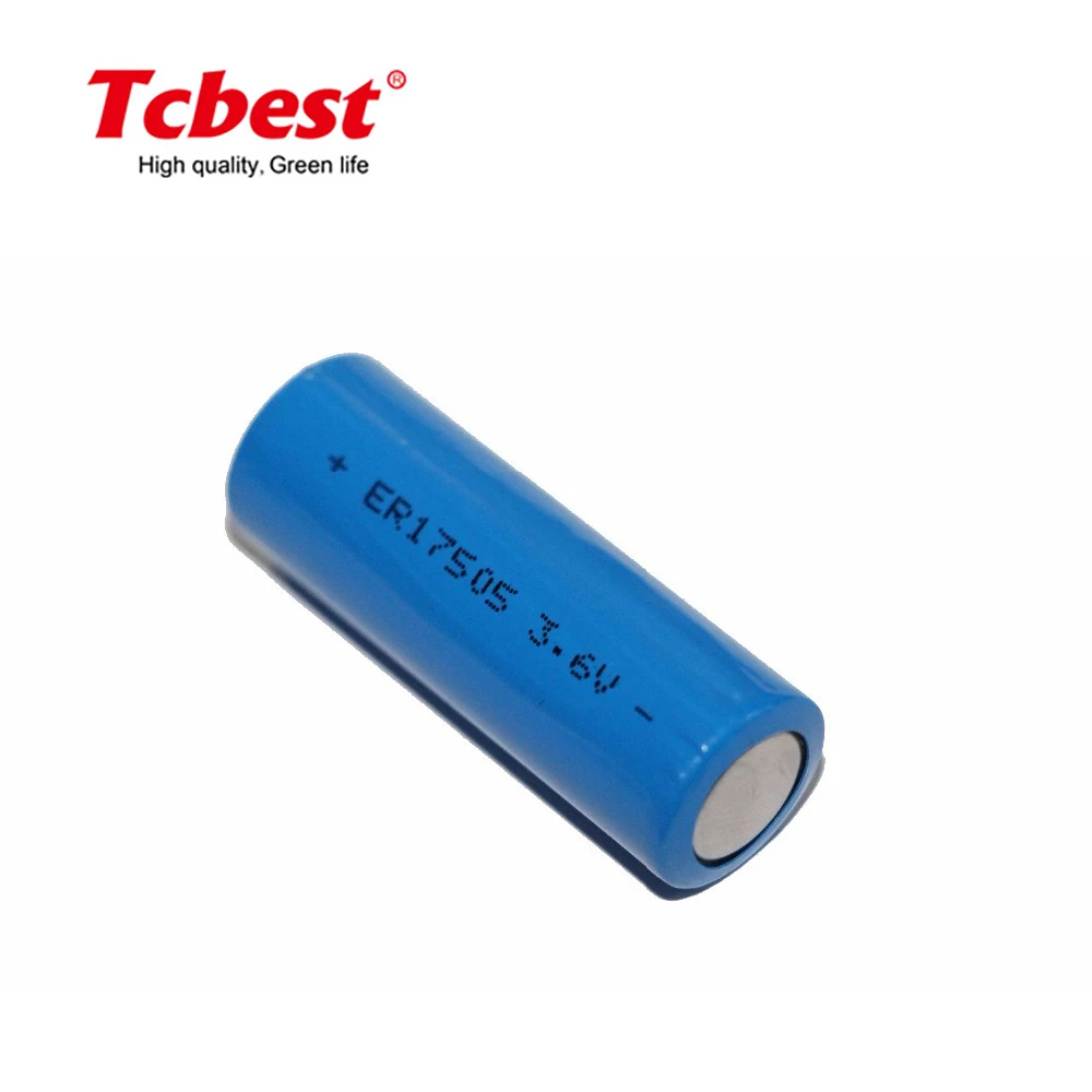 Tcbest ER17505 Li-SOCL2 3200mAh Lithium Thionyl Chloride Battery 3.6V