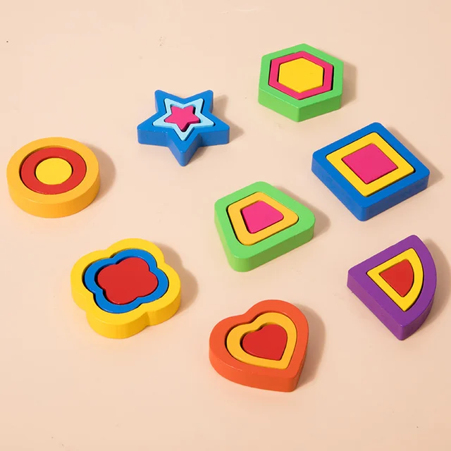 Hot Selling Wooden Toys Puzzle Learning Toys for Kids Early Educational Wooden Alphabet Shape Wood Toys