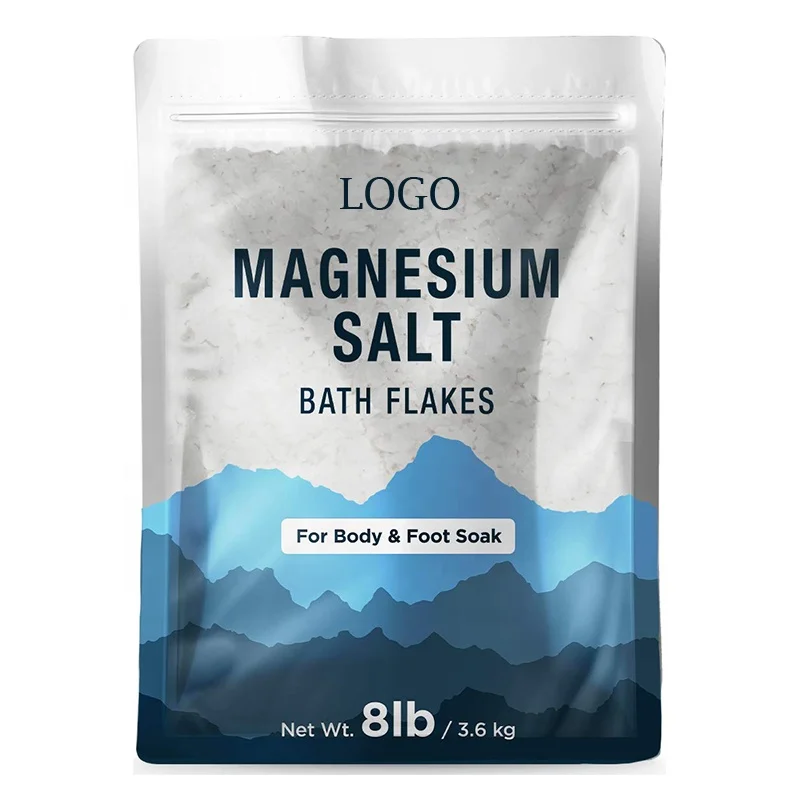 New Product Private Label Custom Packing Foot Body Soak Natural Relax Muscle Mind Epsom Salt Pure Magnesium Bath Salt