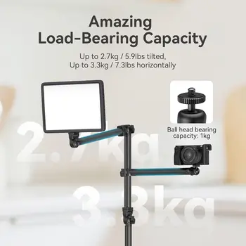 SmallRig Overhead Camera Mount, Camera Desk Mount Stand with Flexible Arm, for Photography Videography Live Stream - 4456 product image