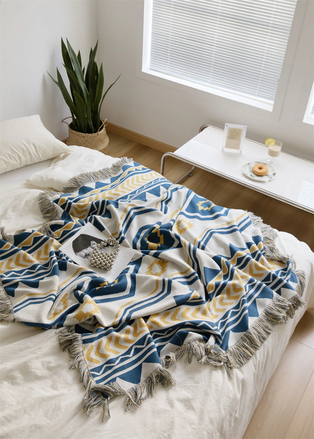 Luxury Cotton Throw Blanket Throws For Sofa Home Decoration Thick Throw Banket Nordic Style Blanket with Tassel ARS factory