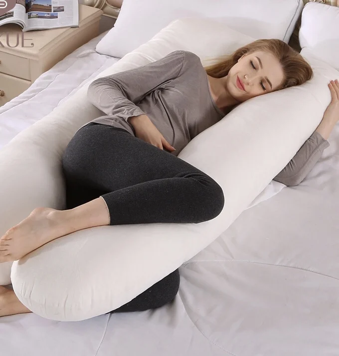 NONNEA Pillowcase for body pillow, light gray, 50x137 cm (20x54