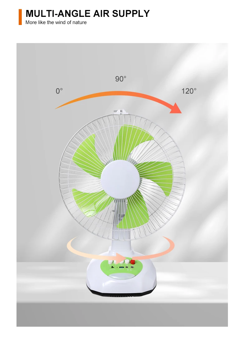 12inch solar rechargeable fan for home solar fan with led light solar fan with solar panel