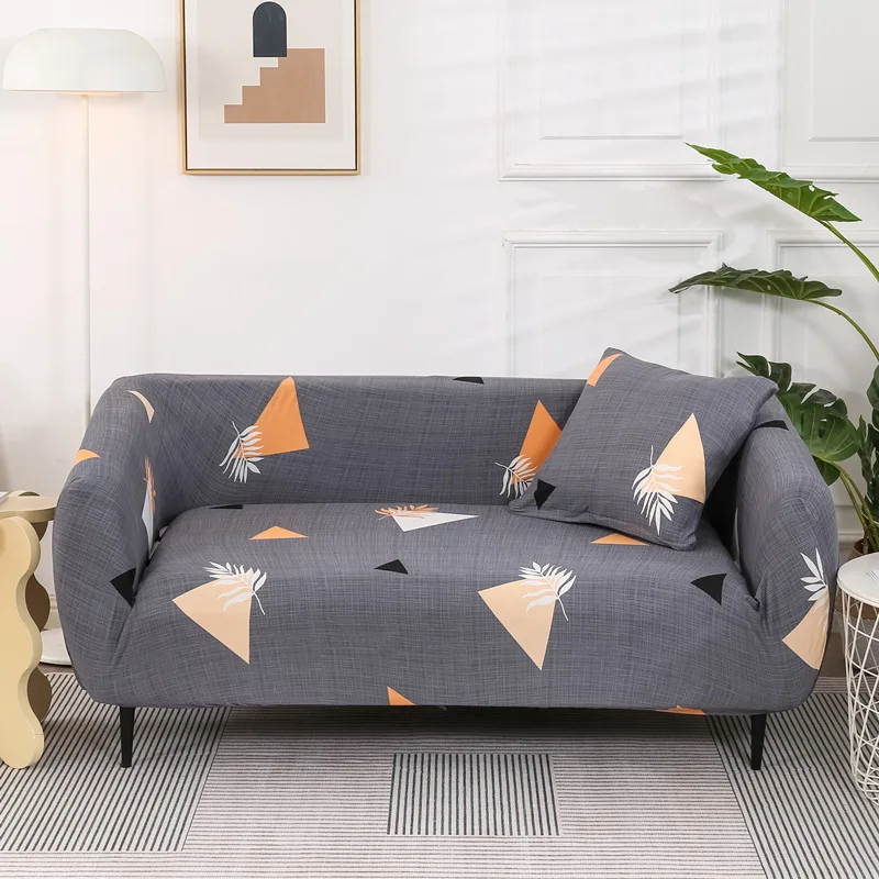 Wholesale Simple Triangle Printed Stretchable Sofa Cover Living Room Bedroom Hotel Office Sofa Cover