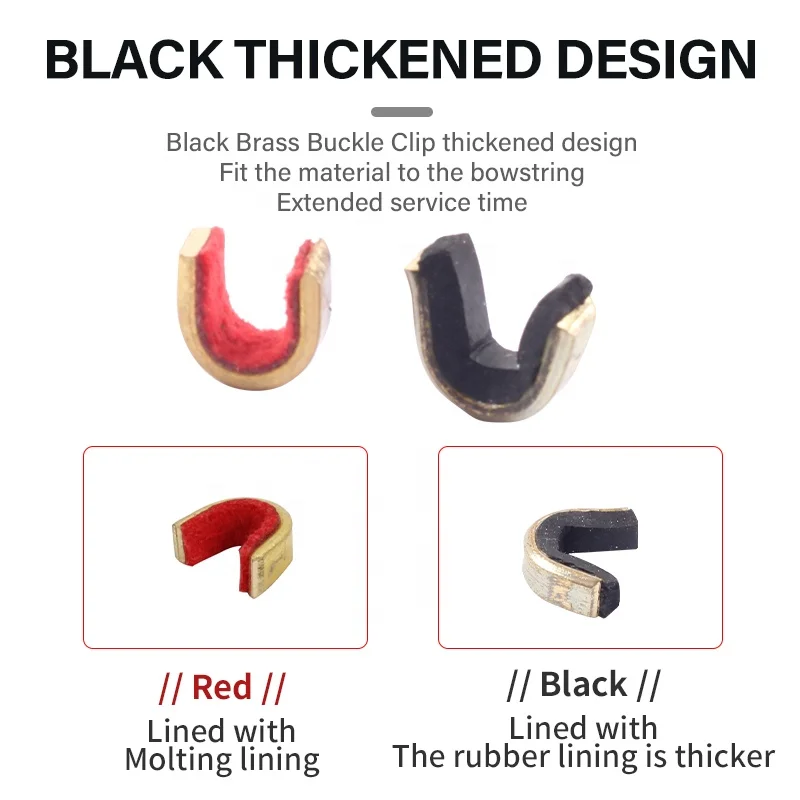 Lot De 50 Clips Pour Nock En Laiton – Protection De Corde D'arc, Pour Arc à Poulies Ou Recourbé