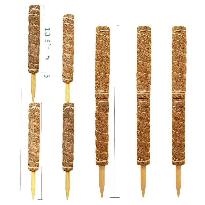 Custom Length Bendable Moss Pole Plant Sticks Stakes Indoor Outdoor ...
