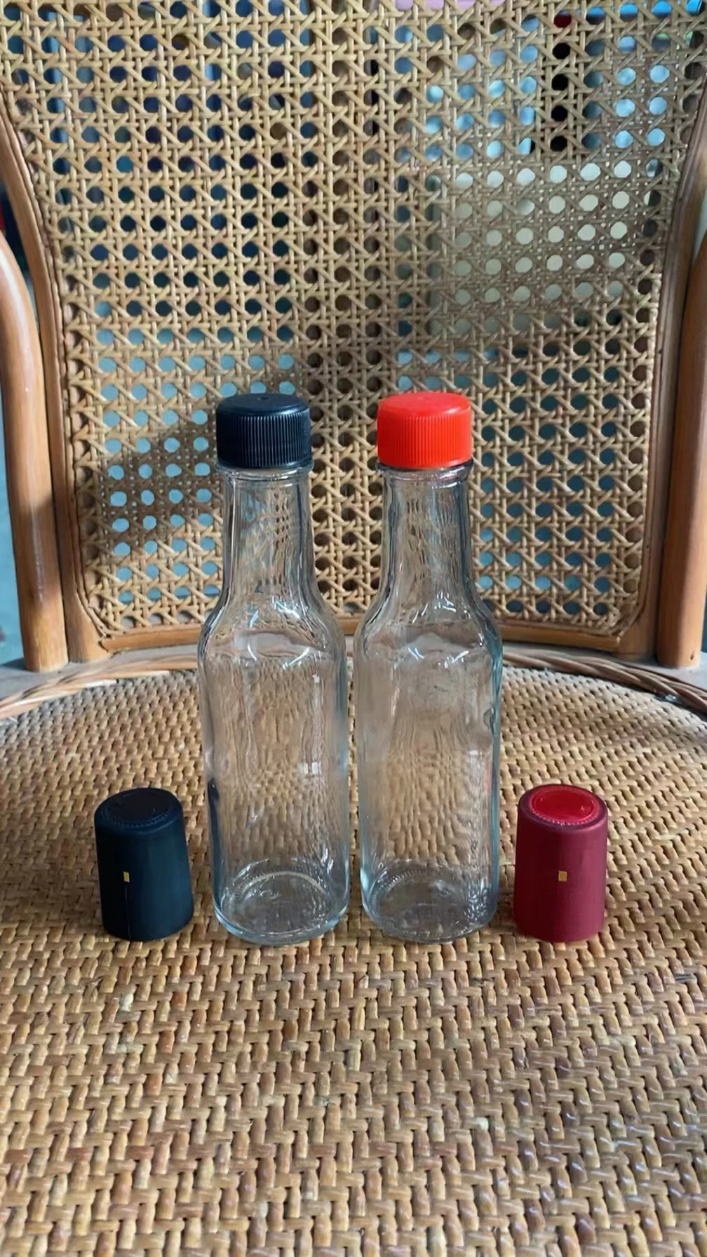 Factory Wholesale Clear Glass Bottle Hot Sale Empty 5 oz 8 oz Woozy Bottles Ketchup Pepper Sauce Glass Bottle With PP Lid