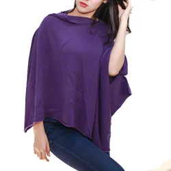 Нет минимального заказа качественное однотонное женское вязаное кашемировое пончо