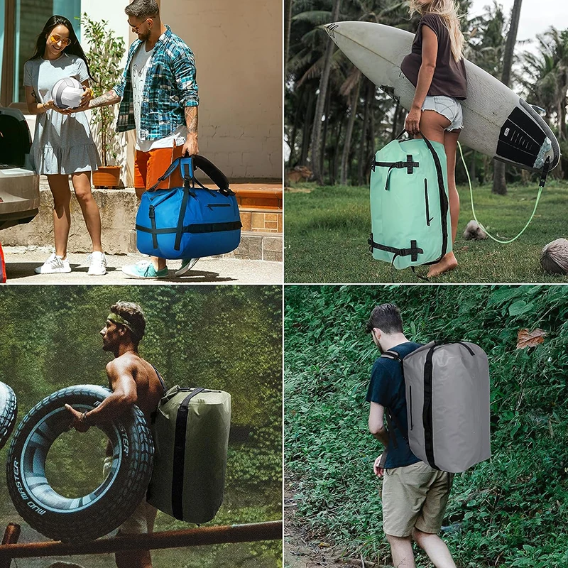 Large 60L 80L Waterproof Dry Backpack Duffle Bags Fashion Rolltop ...