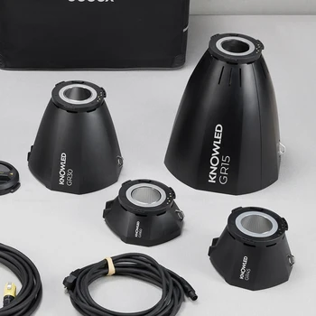 Godox 1200W KNOWLED MG1200Bi Bi-Color LED Light GR60 Angle Light Lamp-Chimney Condenser Only Reflector product image