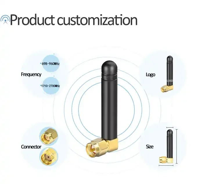 50MM Mini M2M Cellular Antenna 700MHz LTE Stubby GSM 4G Antenna