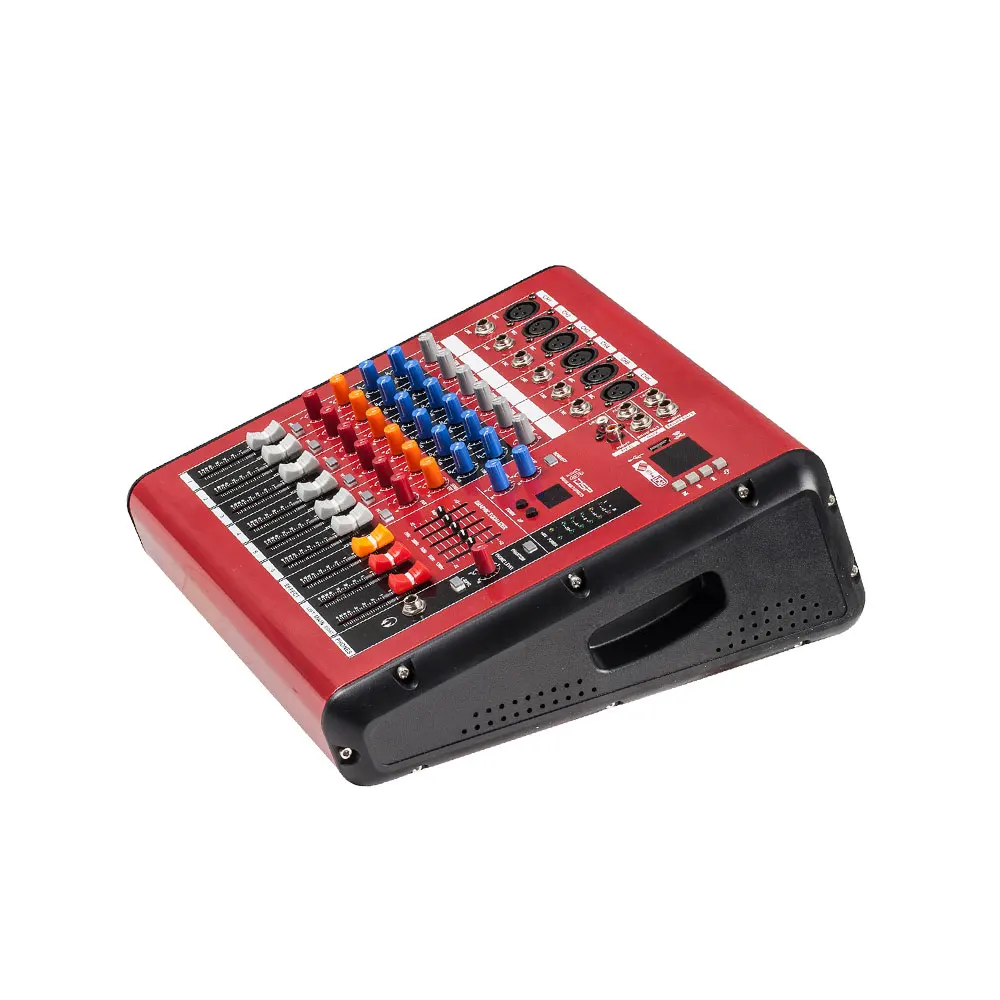 Good price high quality audio mixer 6 channel usb interface controller effect sound mixer dj power mixer amplifier