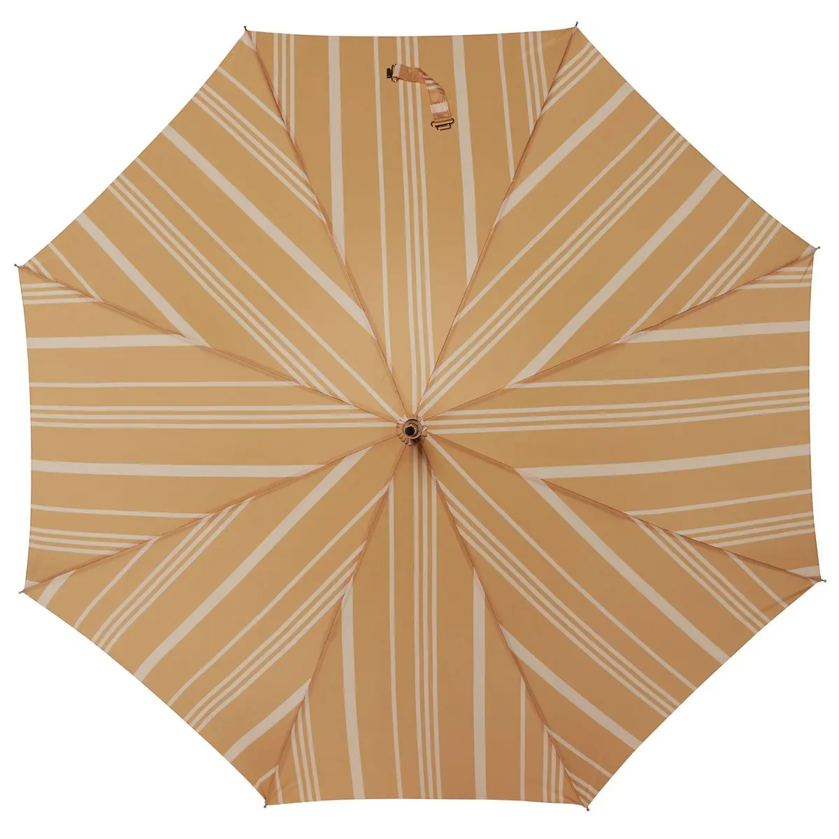 Высококачественный ветрозащитный винтажный зонт для гольфа в желтую полоску с ручным открытием логотипа на заказ/