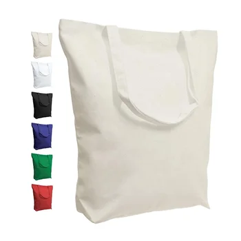 Custom Printed Recycle Plain Organic Cotton Canvas Tote Bag Bulk Large Reusable Shopping Bag With Logo