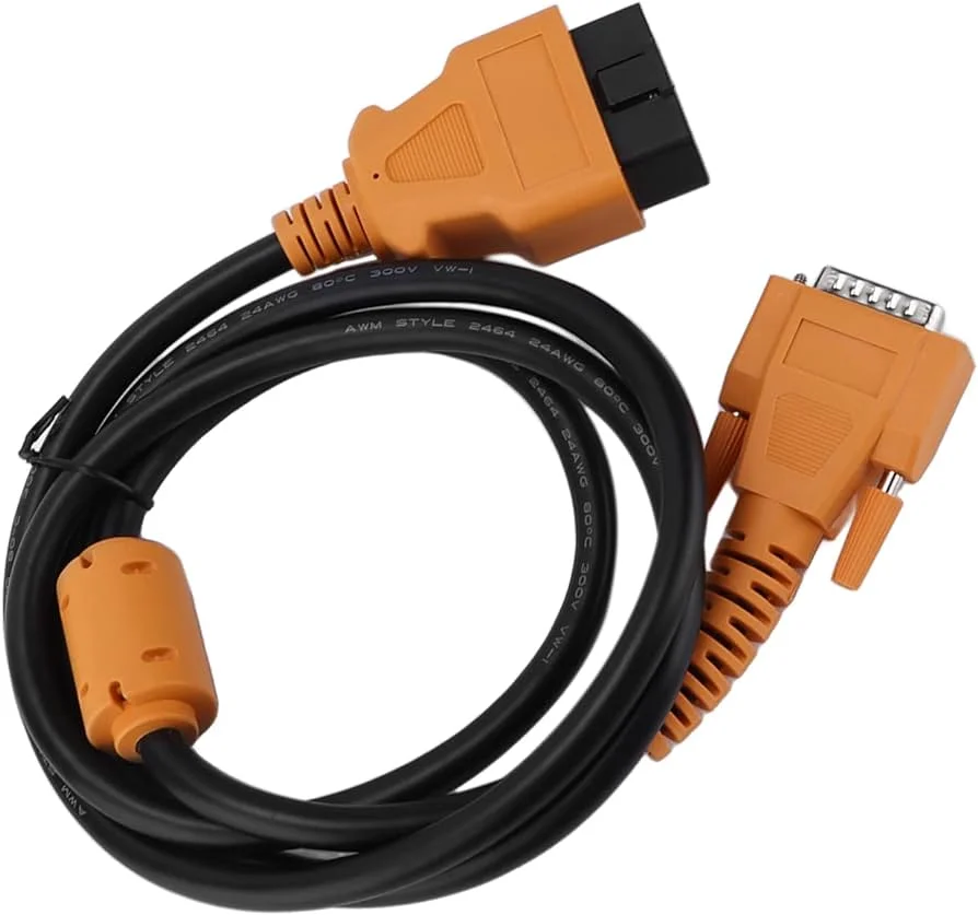 OBD2 adaptérový kabel 16Pin univerzální ABS s pryžovou izolací pro elektroniku automobilů a strojů délka 152cm/4,99ft