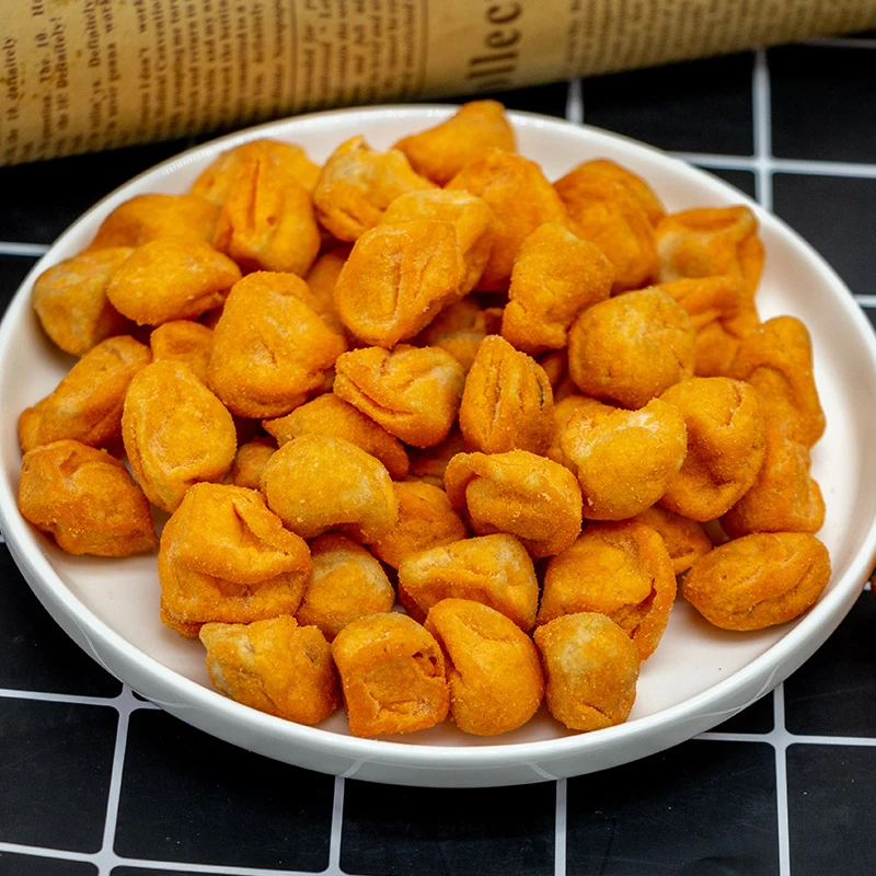 Hot Sell Chili Plum-shaped Roasted Peanut Crackers Spicy Crunchy Coated Peanuts Snacks