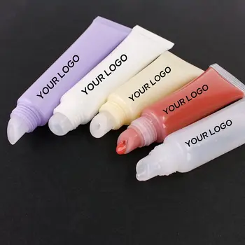 wholesale 100% Organic lip gloss plumper vegan cruelty free color changing lip oil MSDS GMP natural lip balm