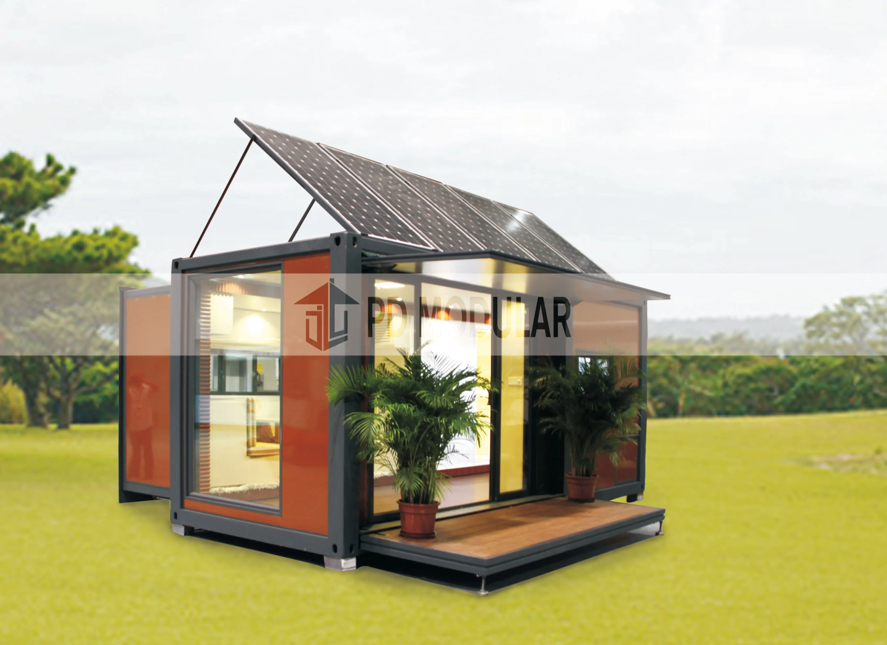 Solar Power Panel Movable Wooden Living Workshop Office Casas Prefabricadas Expandable Shipping Container Apartment Building