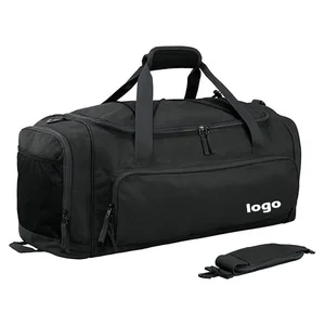 Custom Logo Outdoor Exercise Sports Travel Bags Durable Waterproof  60L Large Duffel Bag Men's Gym Bag with Shoe Compartment