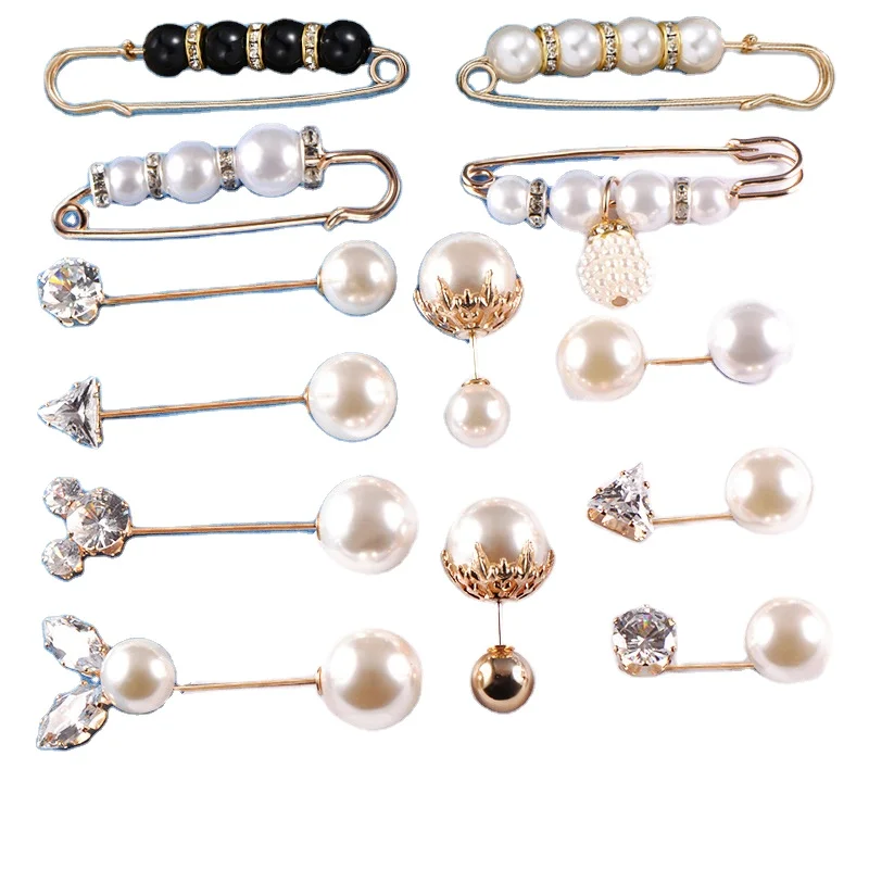 4 Pezzi Di Spille Da Donna, Spille Da Balia, Bottoni Di Perle, Spille