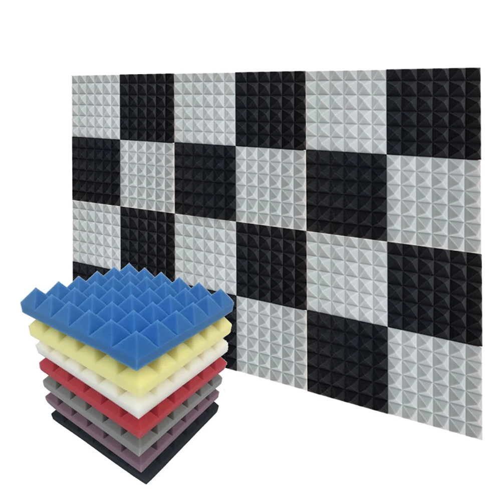 Pyramid-Shaped Sound Absorbing Foam Acoustic Panels for Studio & Hall Use