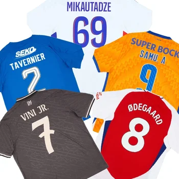 Customizable 24/25 Retro Thai Vest Quick Dry Breathable Soccer Jersey for Adults Kids Personalized for Club Sports OEM Service