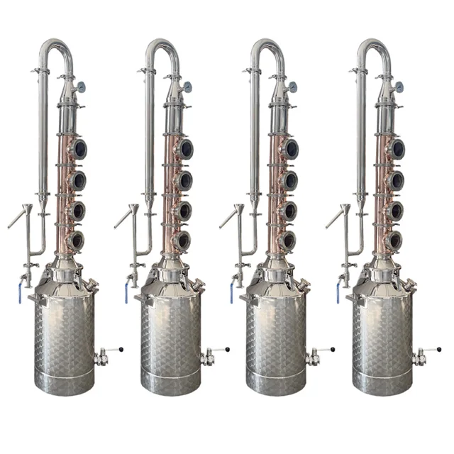 Distillery Equipment 50l 100l 200l Industrial Distilled Vodka Whisky Wine Gin Steam Distillation Essential Extraction Machine