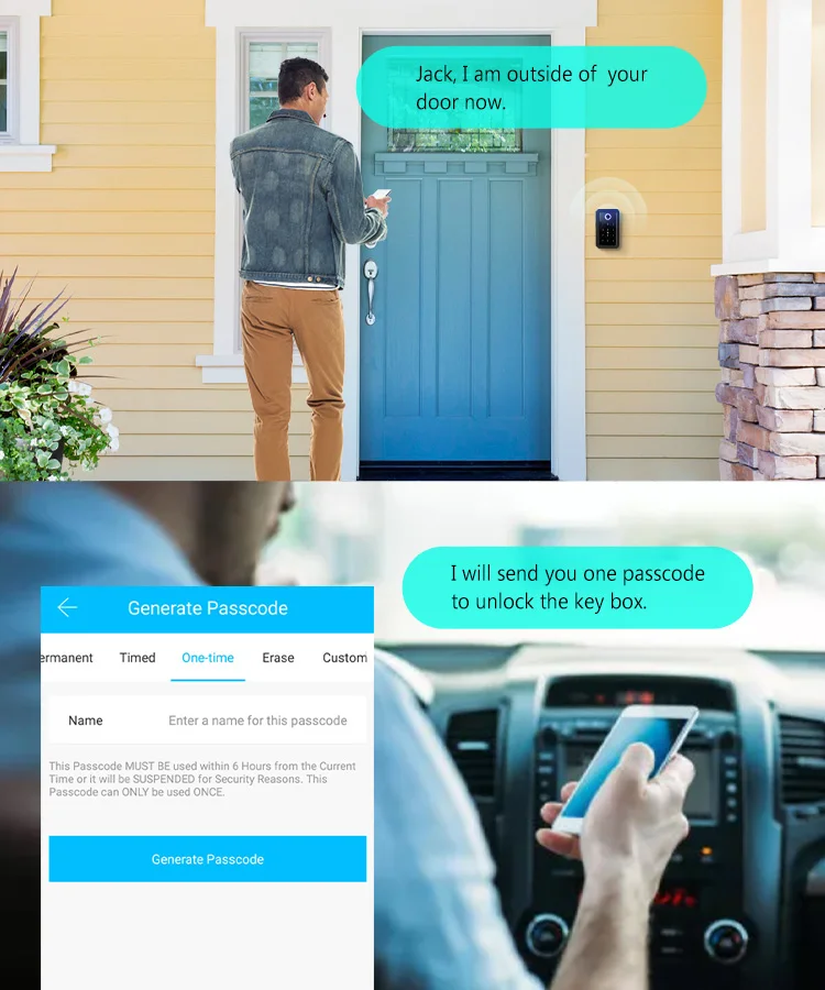 Tediton Outdoor App Remote Access Wall Mounted Storage Lock Smart Key