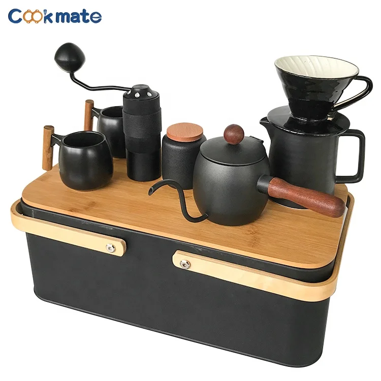 Buy V60 Low Price New Design Camping Coffee Travel Bag Drip Set Pour Over Portable  Coffee Set With Kettle Filter Glass Cup Tea Set from Sunmate Industrial  Company Limited, China