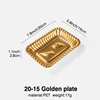 Sz20-15 assiettes carrées lgold]50 pièces