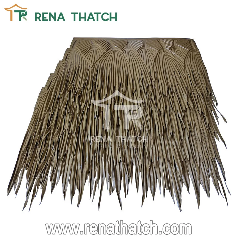 Anti-UV Beste Qualitt Knstliche synthetische Faser Palm Thatch Feuerfeste  synthetische Stroh Kunststoff Knstliche Palmex Fronten