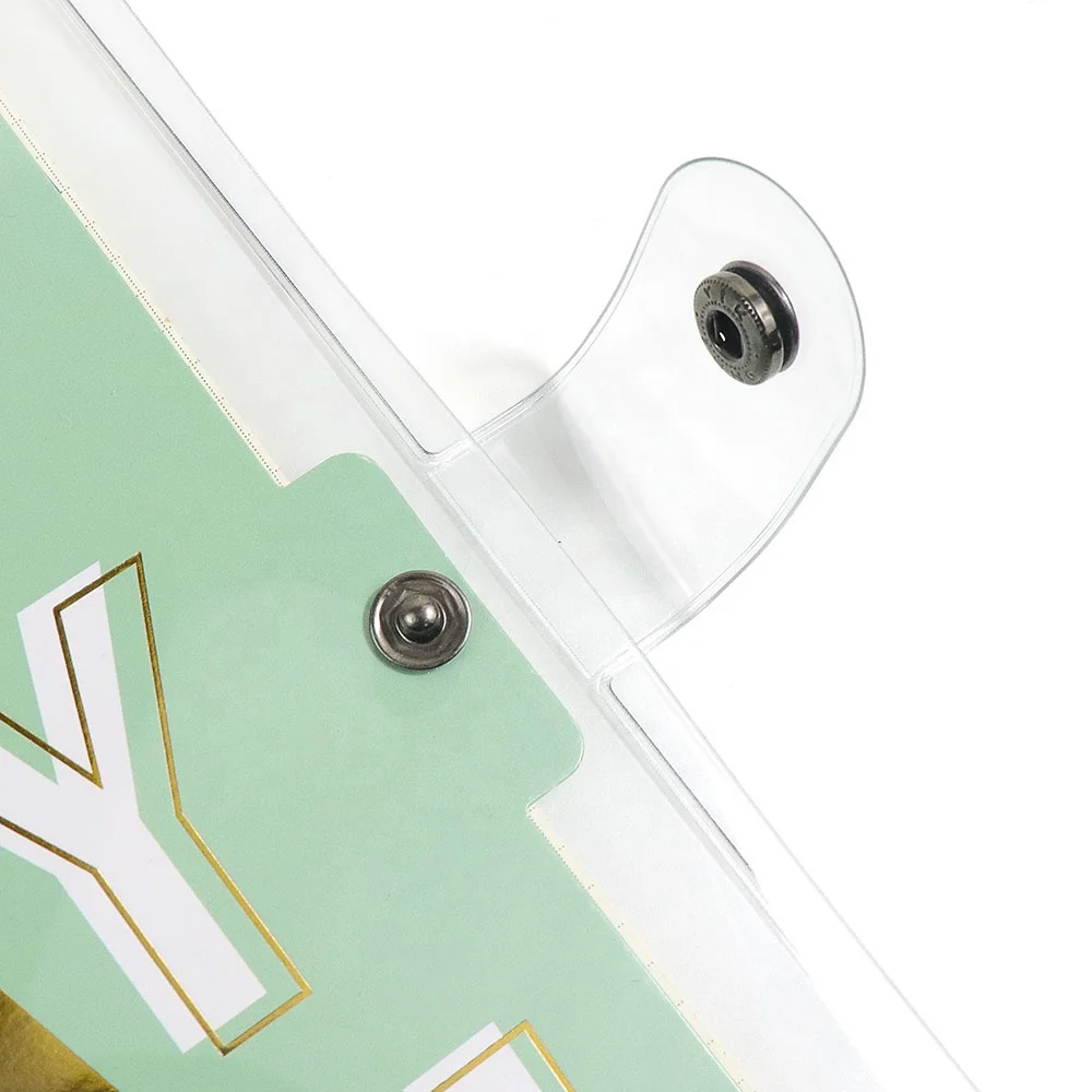 Raccoglitore A5 Trasparente Con Anelli - PVC Morbido E Chiusura A Bottone - Foto 14