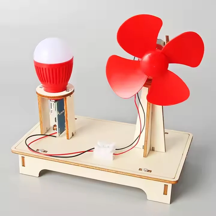 DIY Hand-Cranked Generator Set Musical Feature Children's Science Engineering Educational Toys for Making Small Inventions