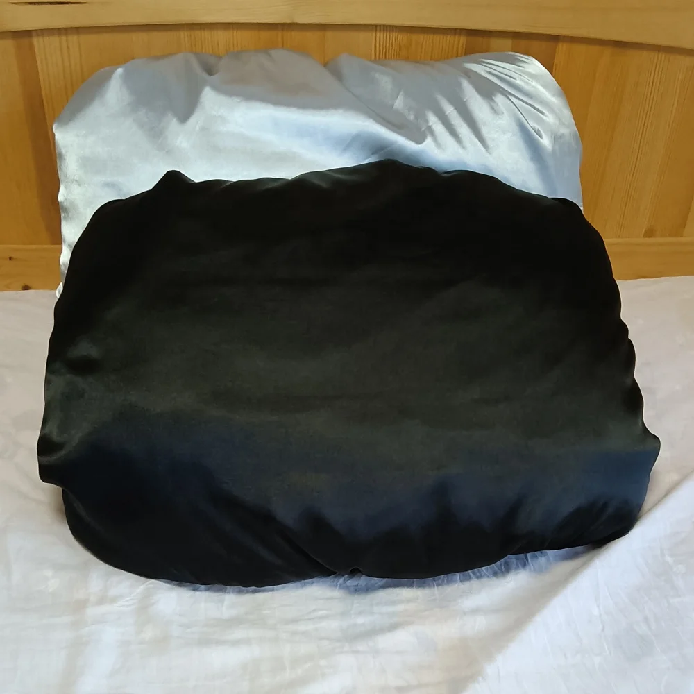 Single Layer Elastic Closure Design Satin Polyester Pillowcase Silky Pillow Case Cover Buy