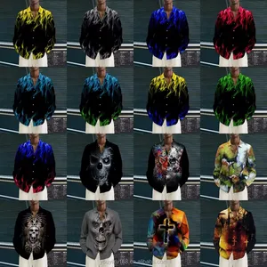 Men's Free Iron Stretch Plaid Shirt Long Sleeve Loose Casual Business Formal Dress Yarn Dyed for Winter Direct Factory Sales