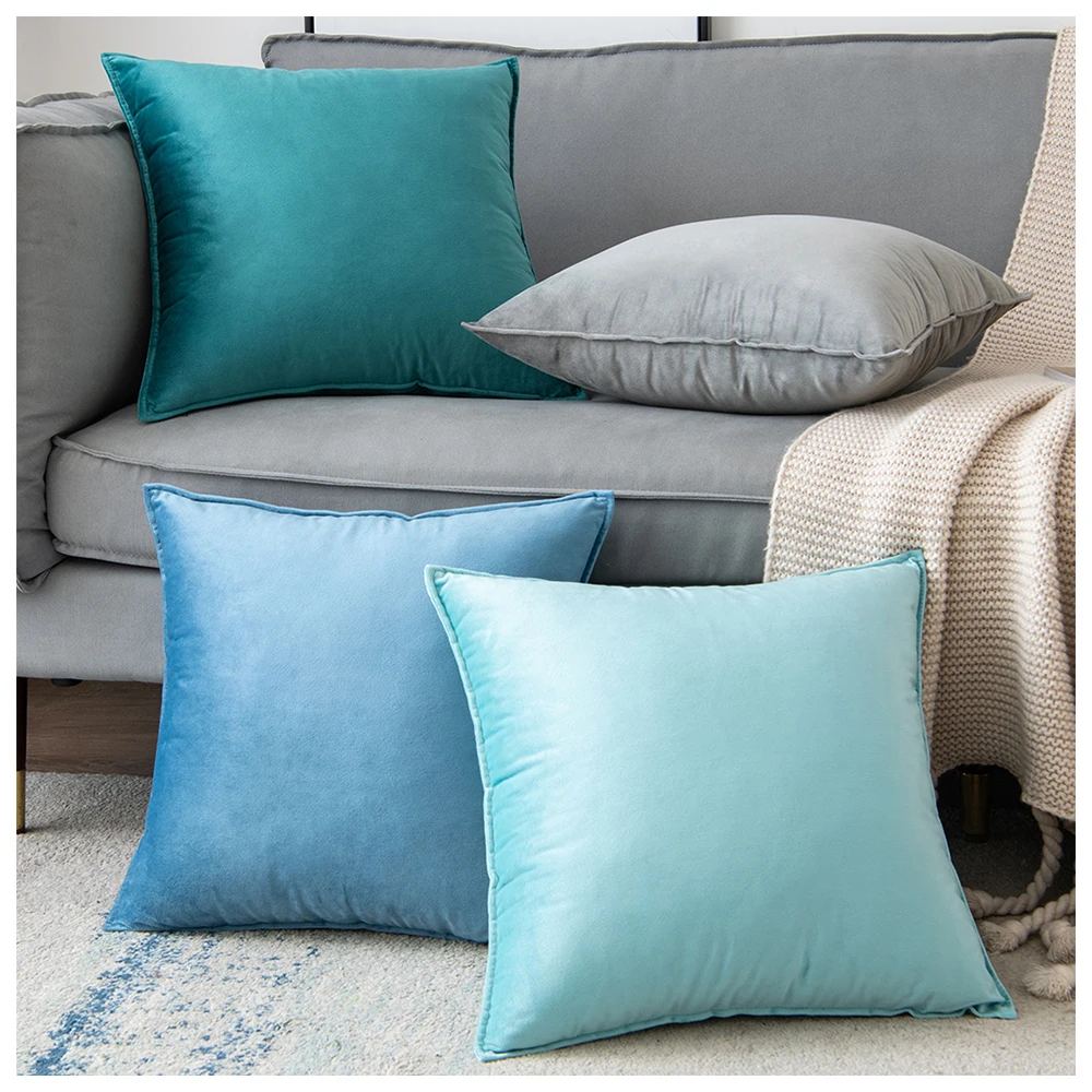 Factory Price Velvet Home Sofa Decor Luxury Pillow Cover 100polyester
