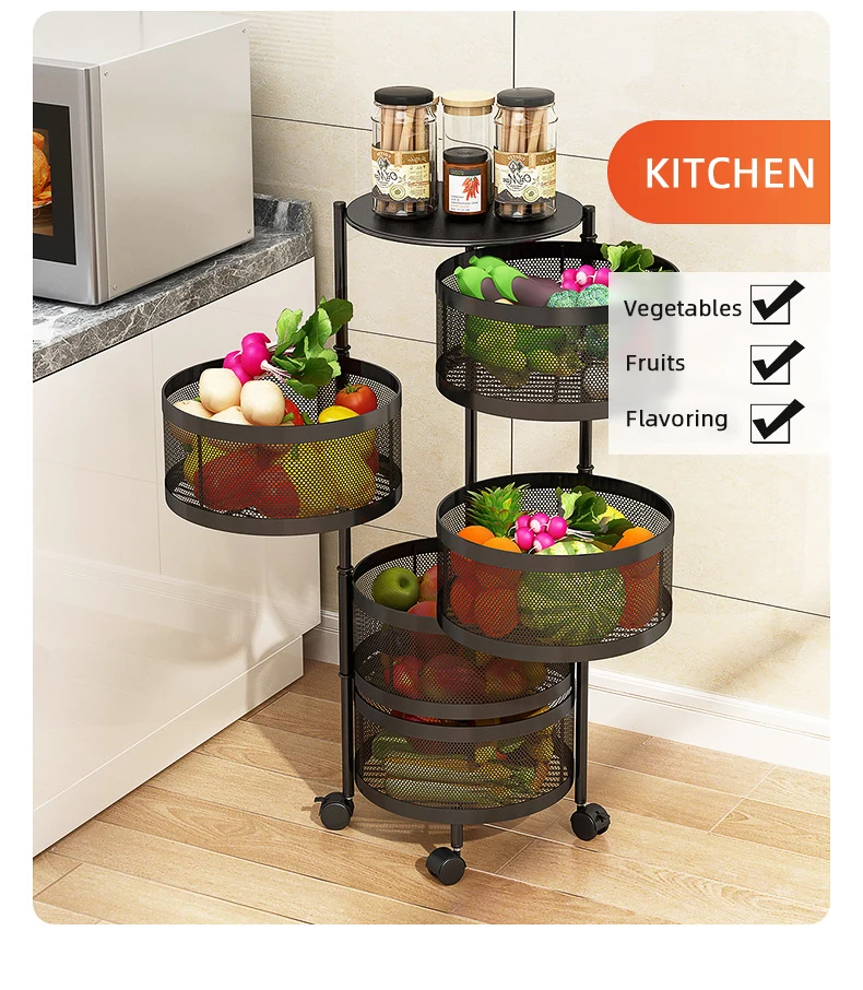 High Quality 5 Storey Kitchen Metal Iron Fruit And Vegetable Display ...