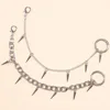Two stacked studded shoe chains