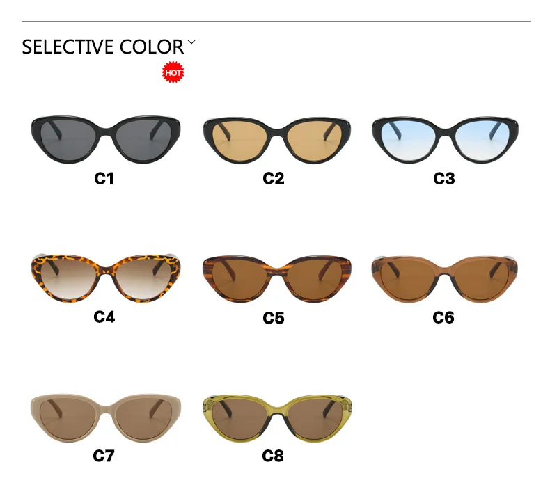 2024 Nuevas gafas de sol ojo de gato Gafas de sol retro de alta calidad Fábrica al por mayor Sombra Mujeres Logotipo personalizado