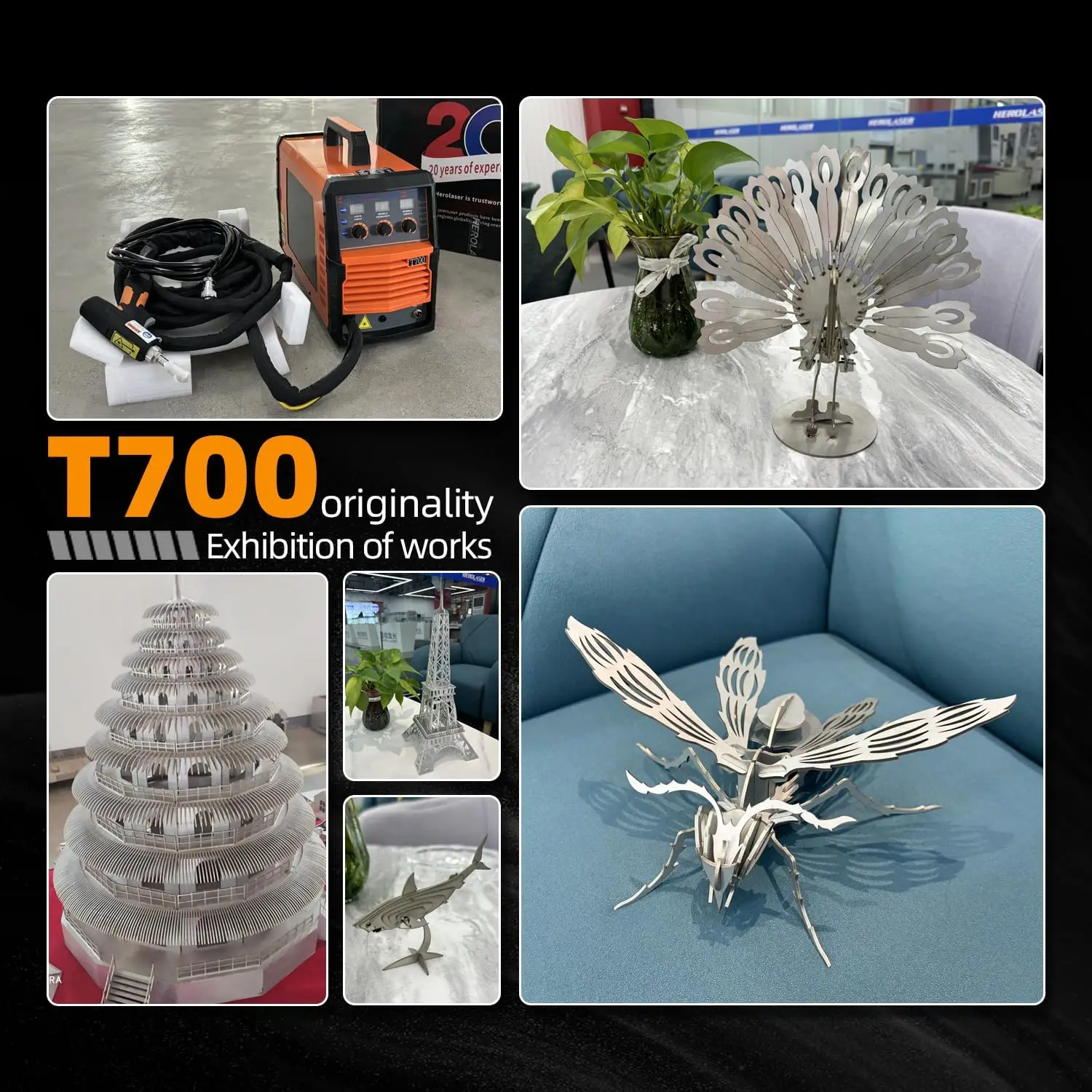 700W Handheld Laser Welding Machine Air-Cooled, AI Portable 3-in-1 DIY Table Laser Welder, Stainless Steel Aluminum, and Copper