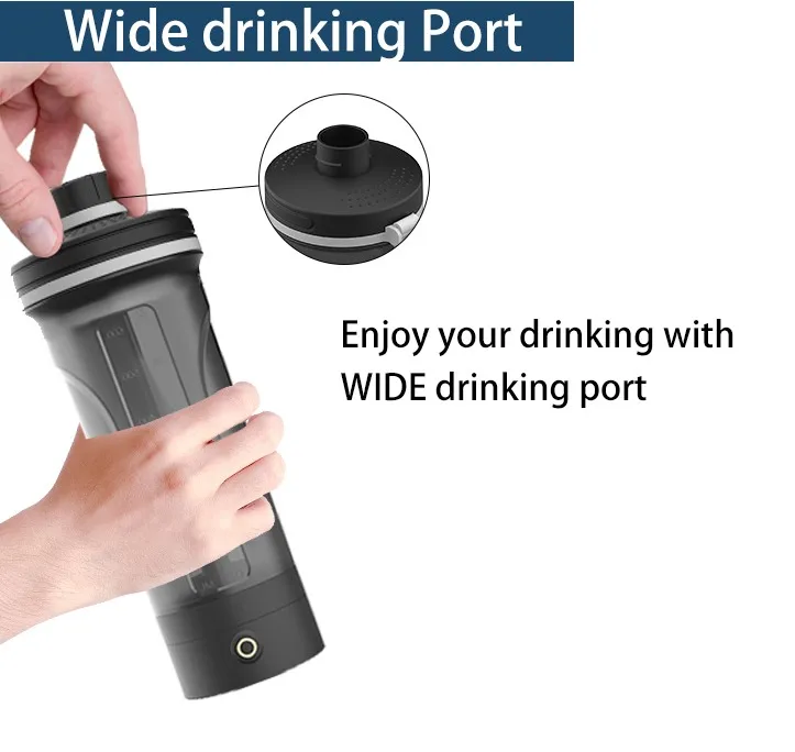 Usb Detachable Bottom Totally Dishwasher Safe Gym Shaker Bottle Blender