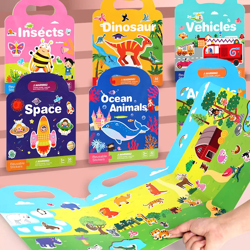 Wiederverwendbare Stickerbücher Für Kleinkinder – Kreativer Spielspaß Ab 1–4 Jahren