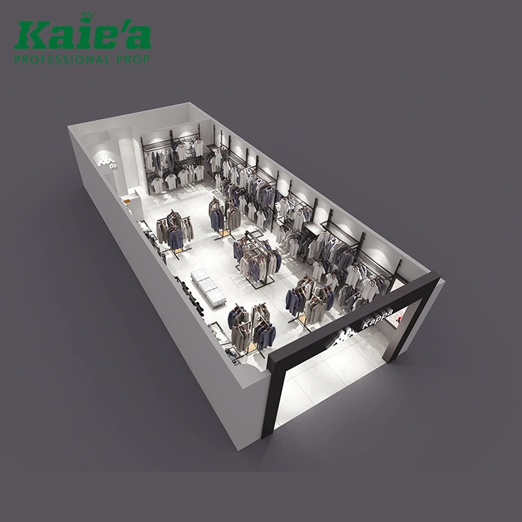 Apparel Display Racks Men Garment Shop Interior Design Menswear Metal Garment Shop Rack