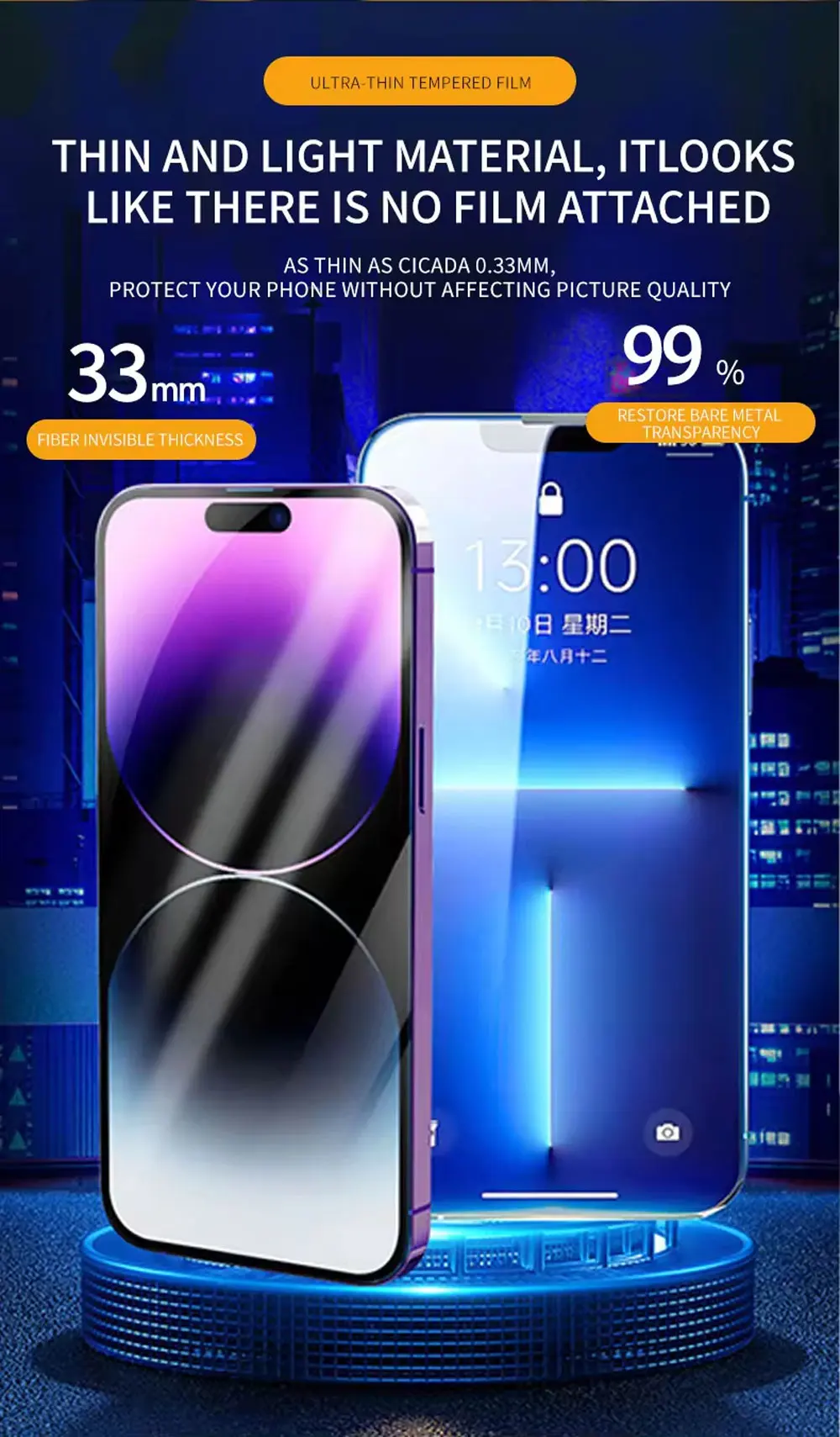 Tempered Glass Screen Protector For Iphone 15 14 13 12 11 Plus Pro Max Hd Clear 2.5D Anti Scratch Fingerprint Oil Ghm090 Laudtec manufacture