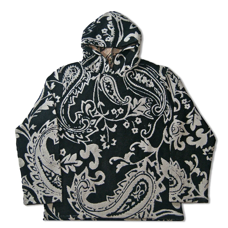 High Quality Custom Hip Hop Streetwear Oversized Printed Woven Anime Tapestry Hoodie Balaclava